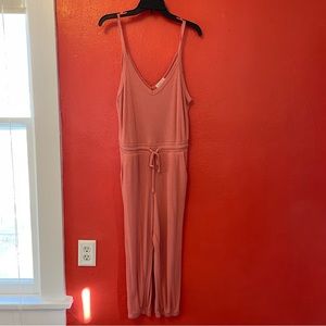 laissez faire jumpsuit tank in coral/pink size large